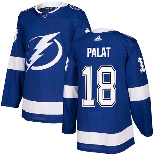 Adidas Lightning #18 Ondrej Palat Blue Home Authentic Stitched NHL Jersey
